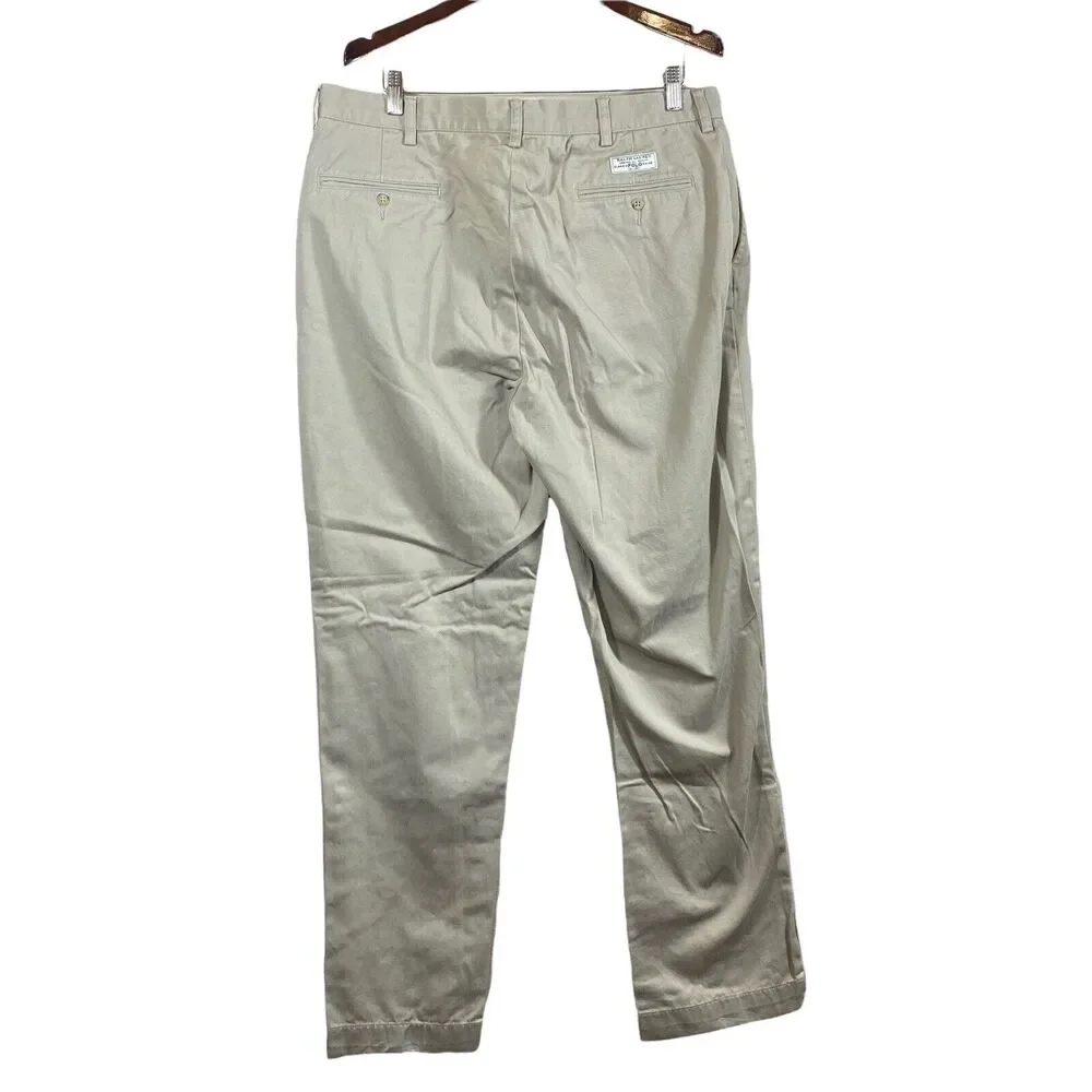 Polo Ralph Lauren Khaki Classic Chino Cotton Prospect Pants Men's Size 38 x 34